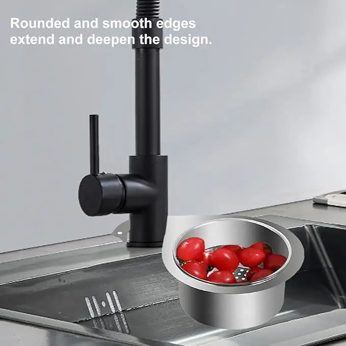 Stainless Steel Swan Sink Strainer Drain Basket – Kitchen Vegetable & Fruit Washing Bowl