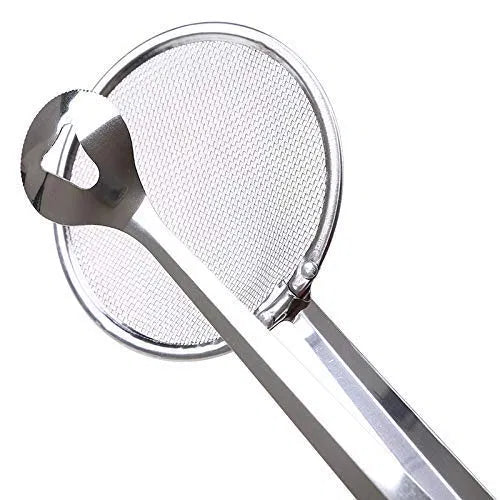2-in-1 Stainless Steel Oil Frying Tong & Spoon – Multifunctional Kitchen Cooking Tool